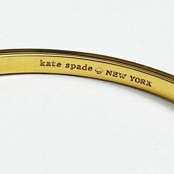 Kate Spade Skinny Mini Pave Gold Bow Bracelet - Picture 7 of 7